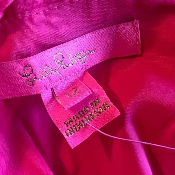 Lilly Pulitzer plume hot pink top - Picture 10 of 16
